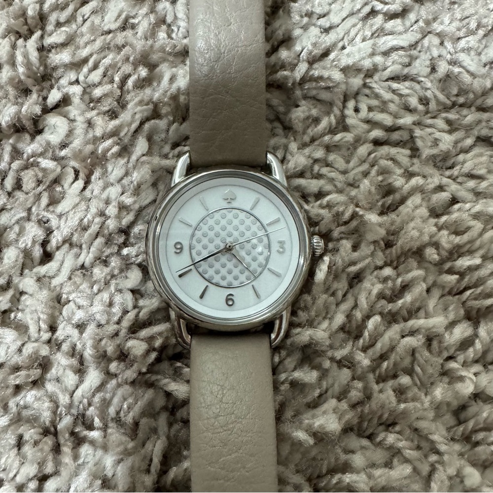 Kate Spade Boathouse Wrist Watch KSW1163 - Leather Taupe Beige Stainless Steel - Picture 3 of 8